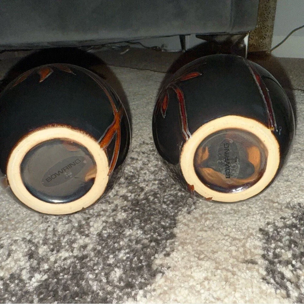 2 vases set flowers orange silver grey Elegant Black and Orange Floral Vases